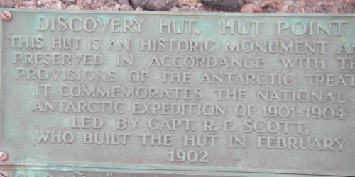 Discovery Hut Plaque