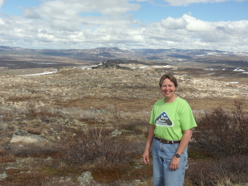 taking a little hike in the tundra at Finger Mountain Wayside along the Dalton H