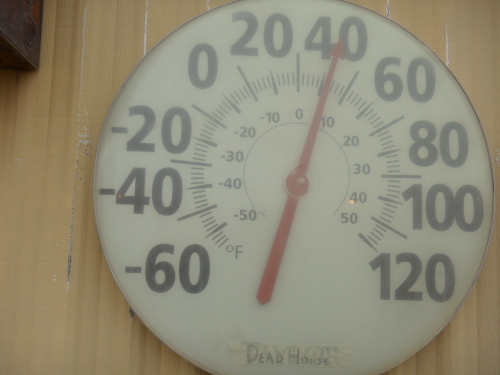 thermometer at Deadhorse Camp