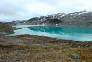 Base Camp 2 -- beautiful glacial blue water