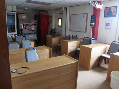 The training room for the firefighters