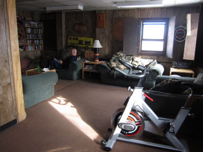 Living room at the McMurdo fire station