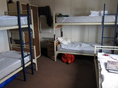 The bunks at the McMurdo fire station