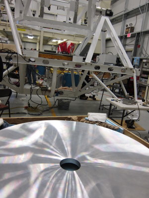  The mirror for the telescope.  It’s two meters long and made of aluminum.