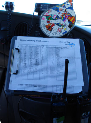 the water drop is of the radios and the shuttle tracking sheet
