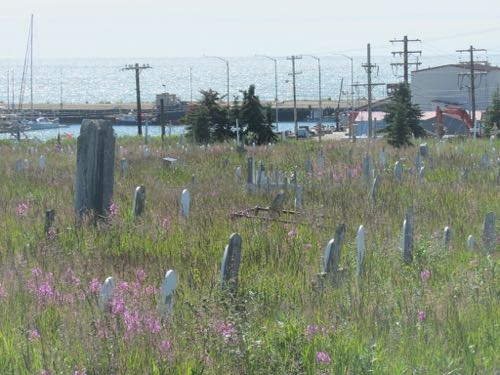 Nome cemetery and harbor