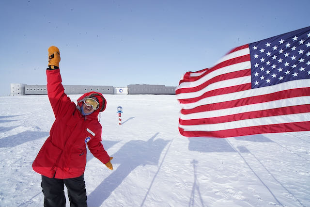 Elaine at the South Pole