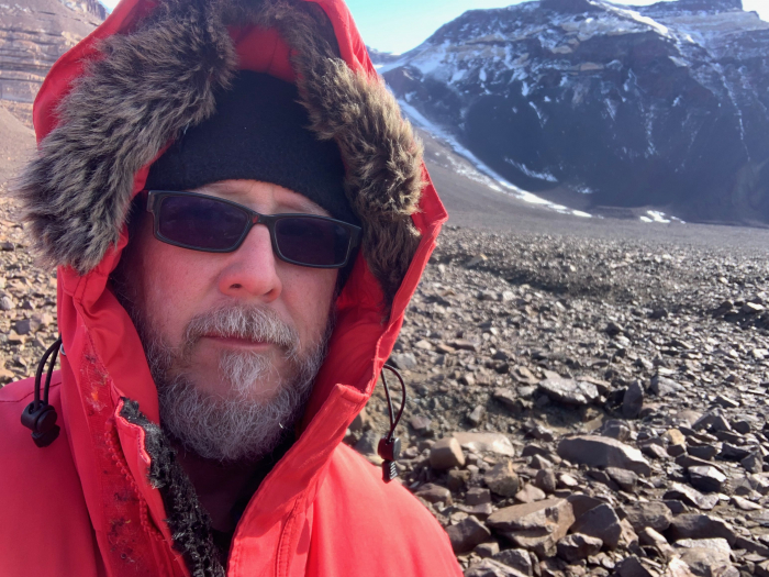 Photo of teacher Bill Henske in Dry Valleys, Antarctica.