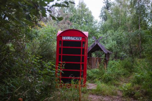 Phone booth outhouse
