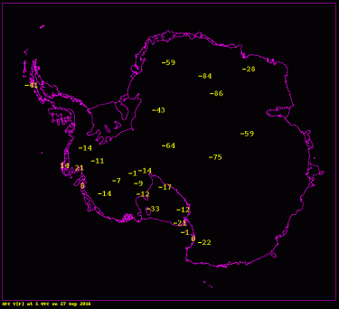 September 26, 2016 Antarctic Temperatures