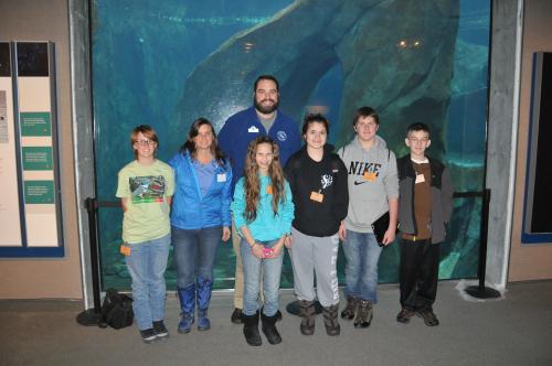 Our crew at the Sea Life Aquarium with Jeff Dillon