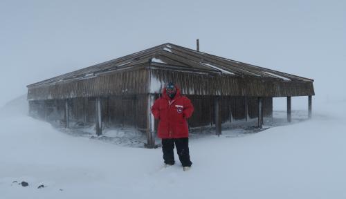 Me in front of the Hut