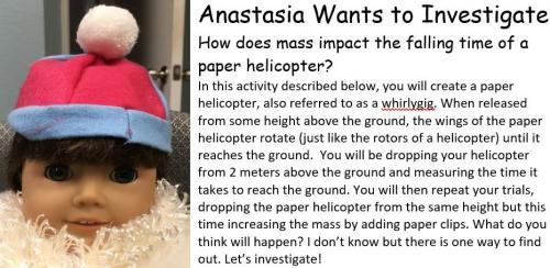 Anastasia wants to investigate