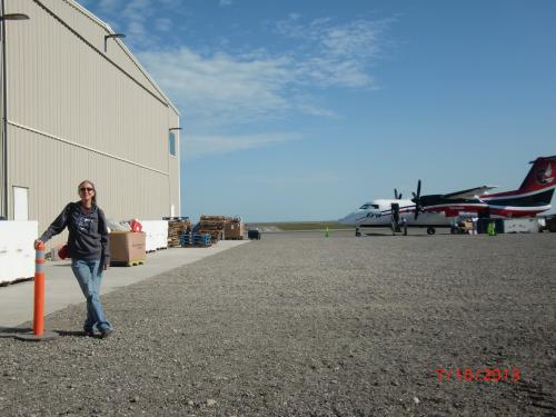 Jill Smith at Deadhorse Alaska Airport