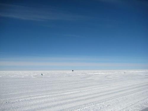 Looking out into the vast emptiness of Antarctica.