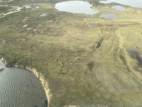Aerial View of Permafrost Thaw