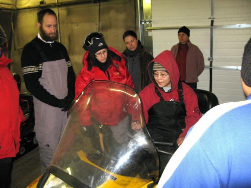Crash course on how to operate a snowmobile.