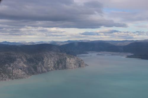 Our bird&#39;s eye view of Greenland near Kangerlussuaq from the LC-130.