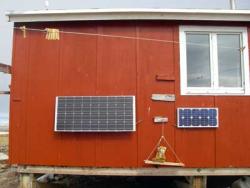 The solar panel and cabin
