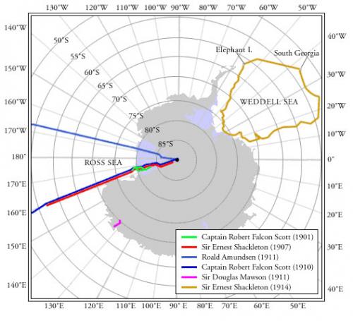 Antarctic Exploration Routes