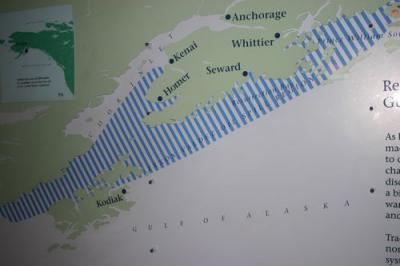 Map showing Exxon Valdez damage