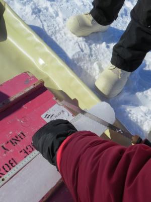 Sawing Ice Cores