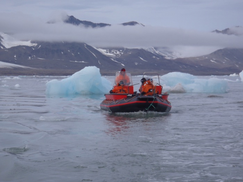 Boat ride to glacier