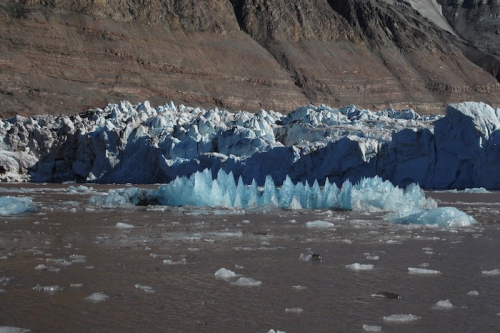 Ridges called rills on an iceberg