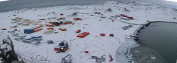 Chilean and Russian research bases on King George Island, Antarctica