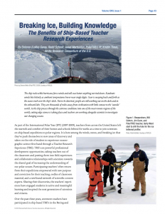 Breaking Ice, Building Knowledge: The Benefits of Ship-Based Teacher Research Experiences