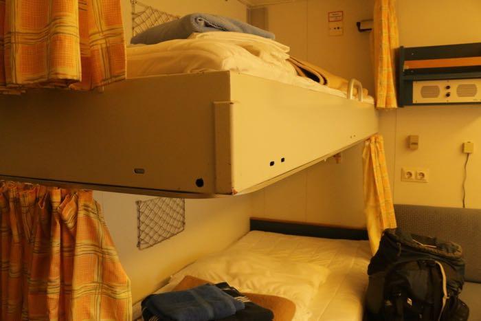 These are the bunkbeds aboard the Polarstern. Our set up on the Fedorov is very similar.