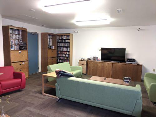Dorm lounge for movie watching