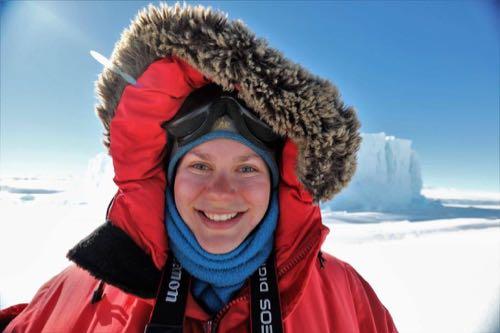 Emma Weitzner in Antarctica 