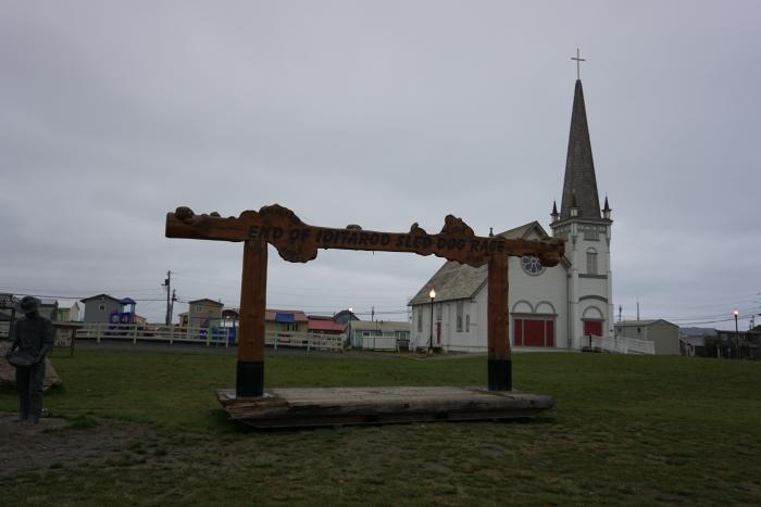 The end of the Iditarod Race in downtown Nome.