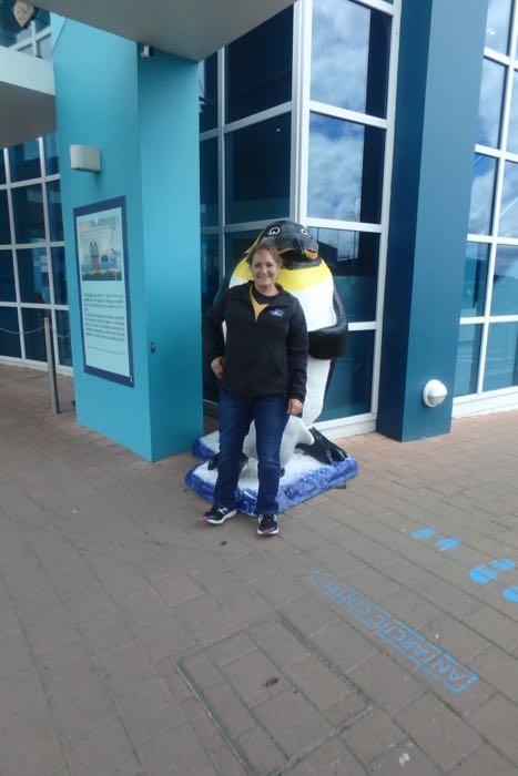 Me with a Giant Penguin