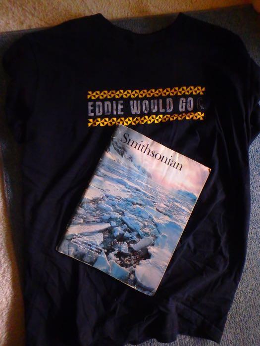 Eddie Would Go t-shirt and Smithsonian magazine
