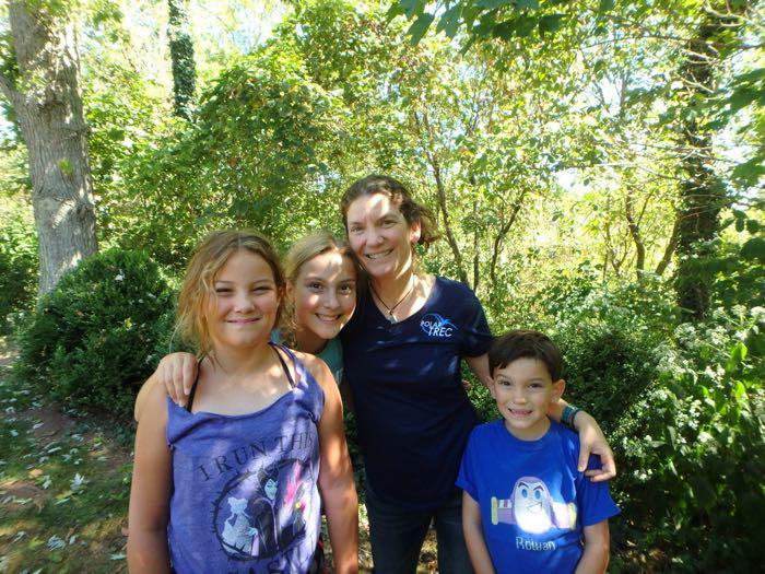 Amy Osborne with her nieces Addie and Evie and my nephew Rowan.