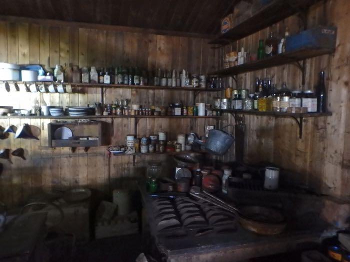 Kitchen in old expedition hut