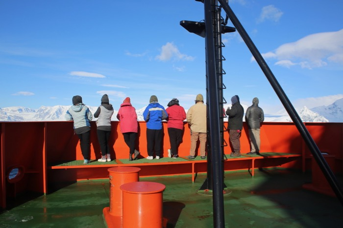 Passengers on the bow