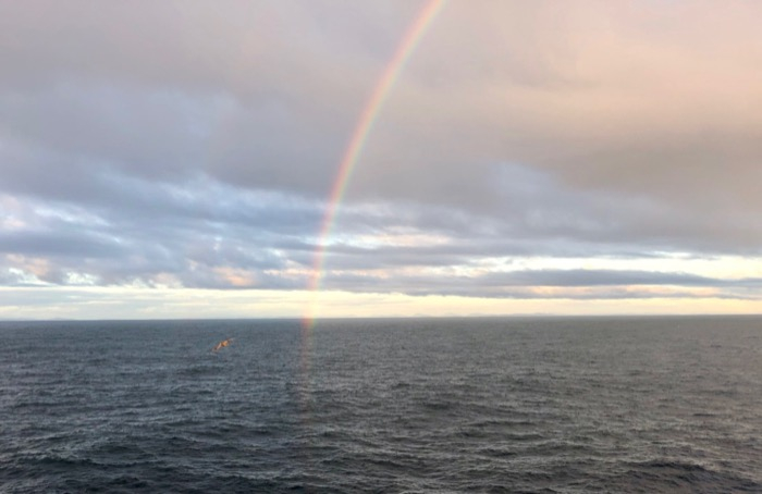 Rainbow at the end of the Drake Passage