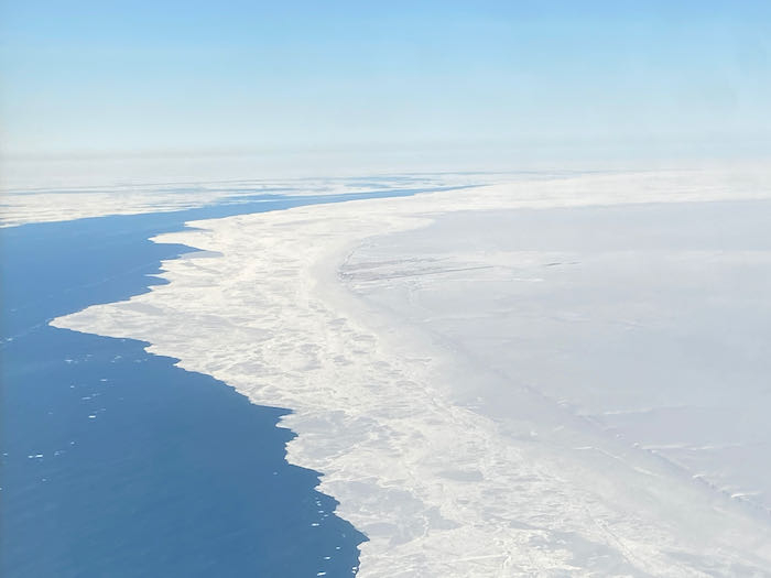 Arctic Ocean coast line seen from Alaska Airlines flight