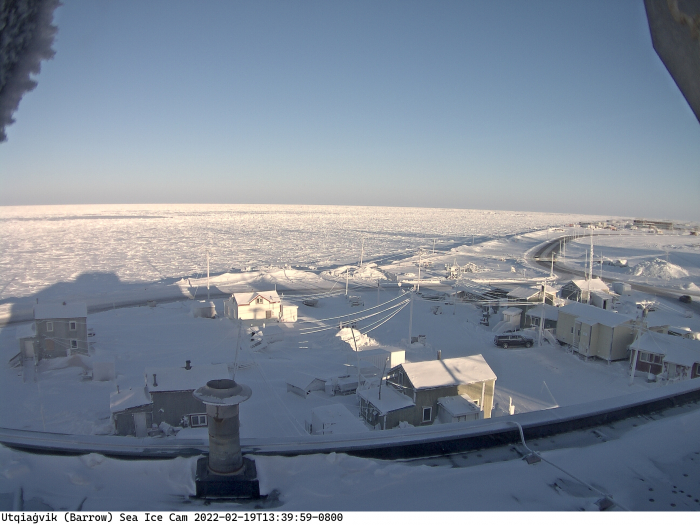 Utqiaġvik (Barrow) Sea Ice Webcam on 02.19.2022 at 13:39