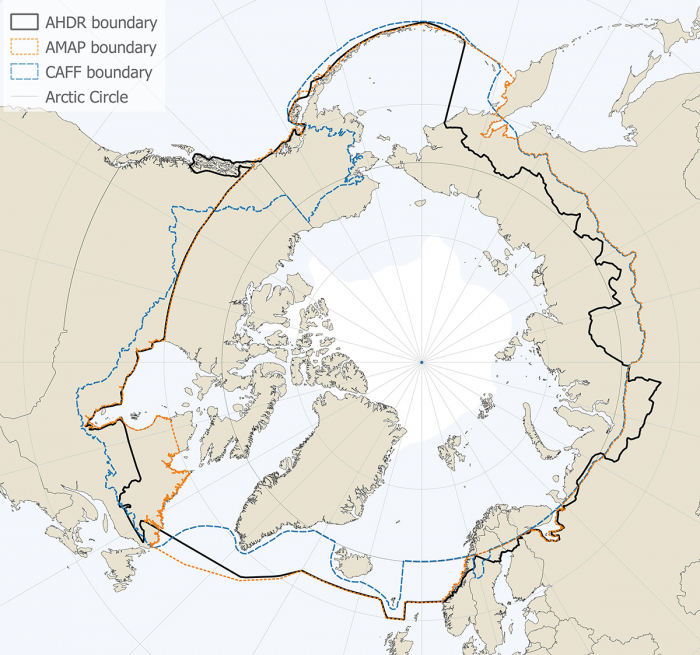 The Arctic Region Defined by the Arctic Council Working Groups