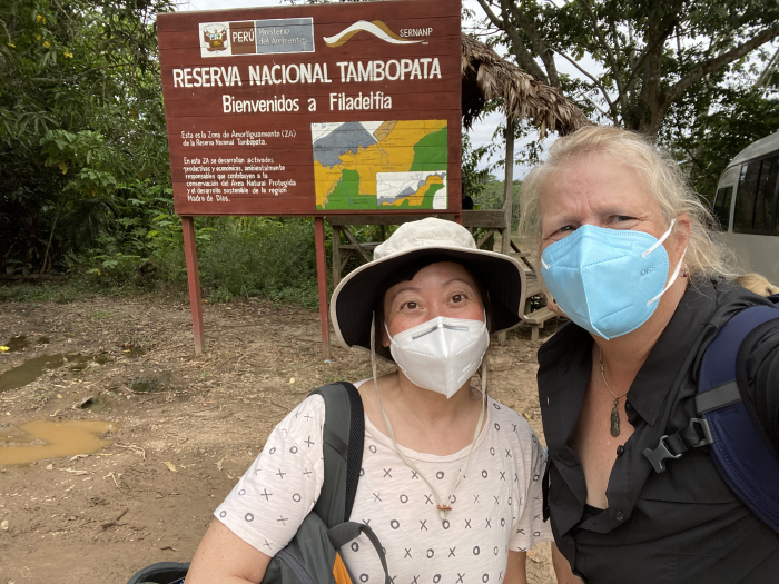 Jillian and I, arriving at the Tambopata National Reserve