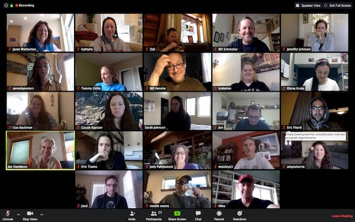 Screenshot of Zoom orientation meeting