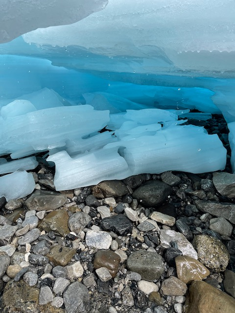 An ice cave.