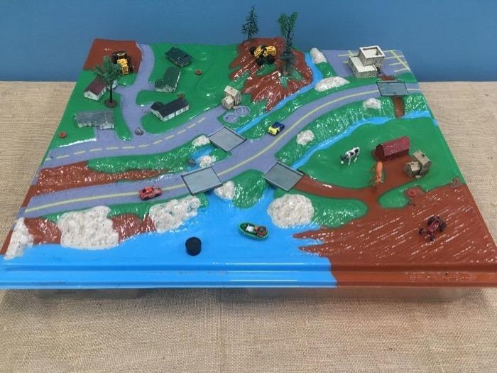 A model of a watershed available for purchase from www.enviroscapes.com