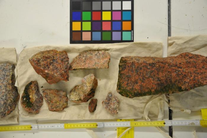 Rock samples collected from Sif Island