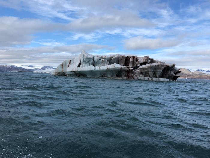 sediment-laden iceberg