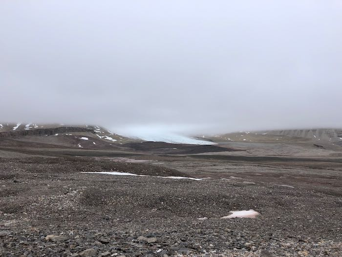 Land-terminating glacier behind Ny Ålesund 